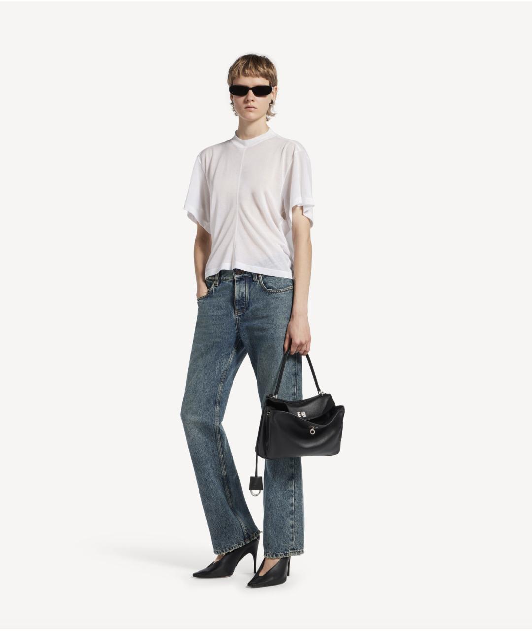 BALENCIAGA Черная кожаная сумка тоут, фото 7