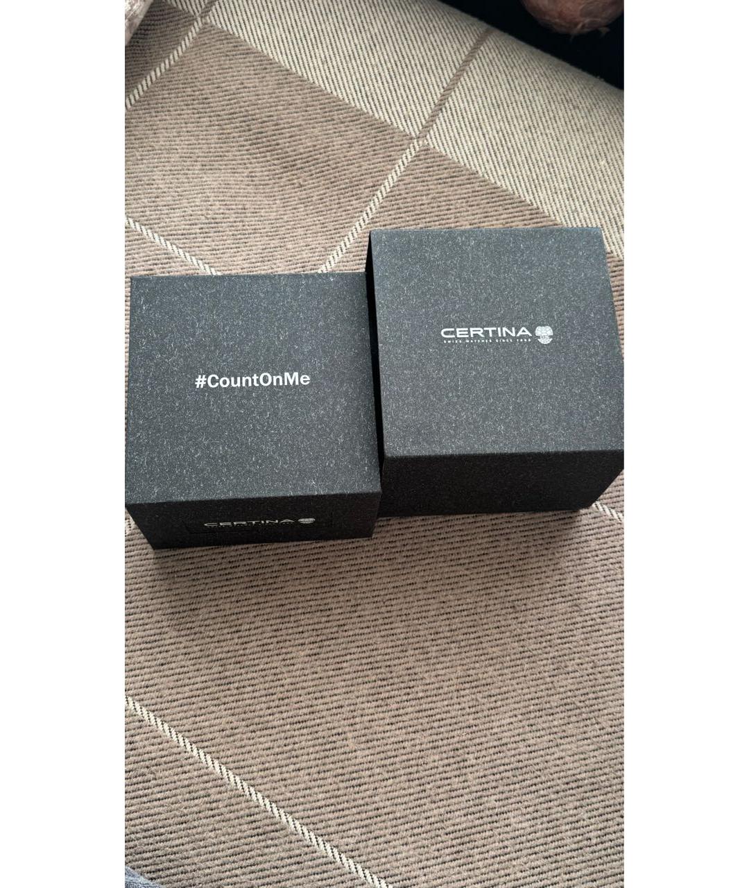 Certina Черные стальные часы, фото 7