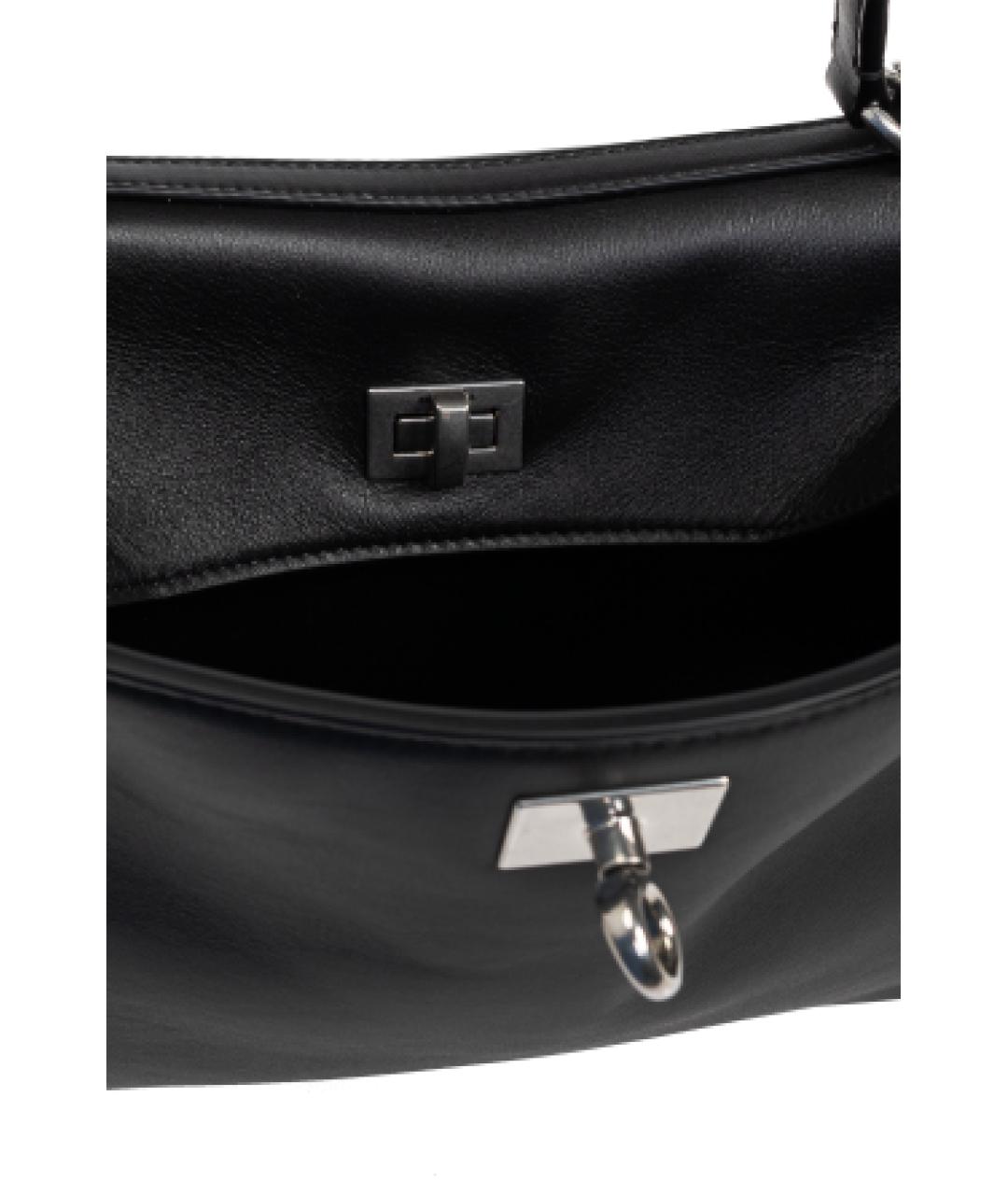 BALENCIAGA Черная кожаная сумка тоут, фото 5