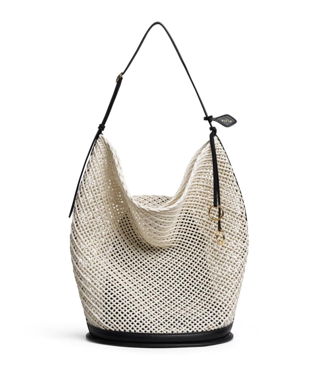 ALAIA Бежевая пелетеная сумка через плечо, фото 1