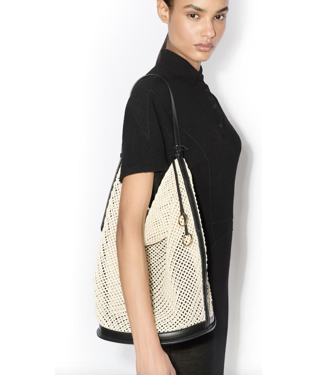 ALAIA Бежевая пелетеная сумка через плечо, фото 3