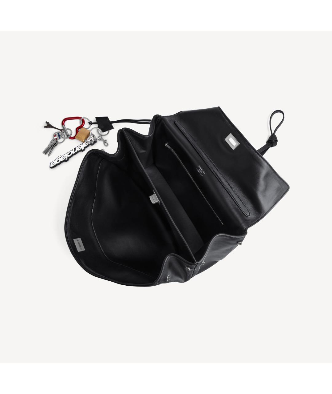 BALENCIAGA Черная кожаная сумка с короткими ручками, фото 5