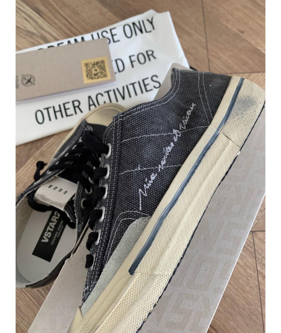 GOLDEN GOOSE DELUXE BRAND Черные текстильные кеды, фото 7