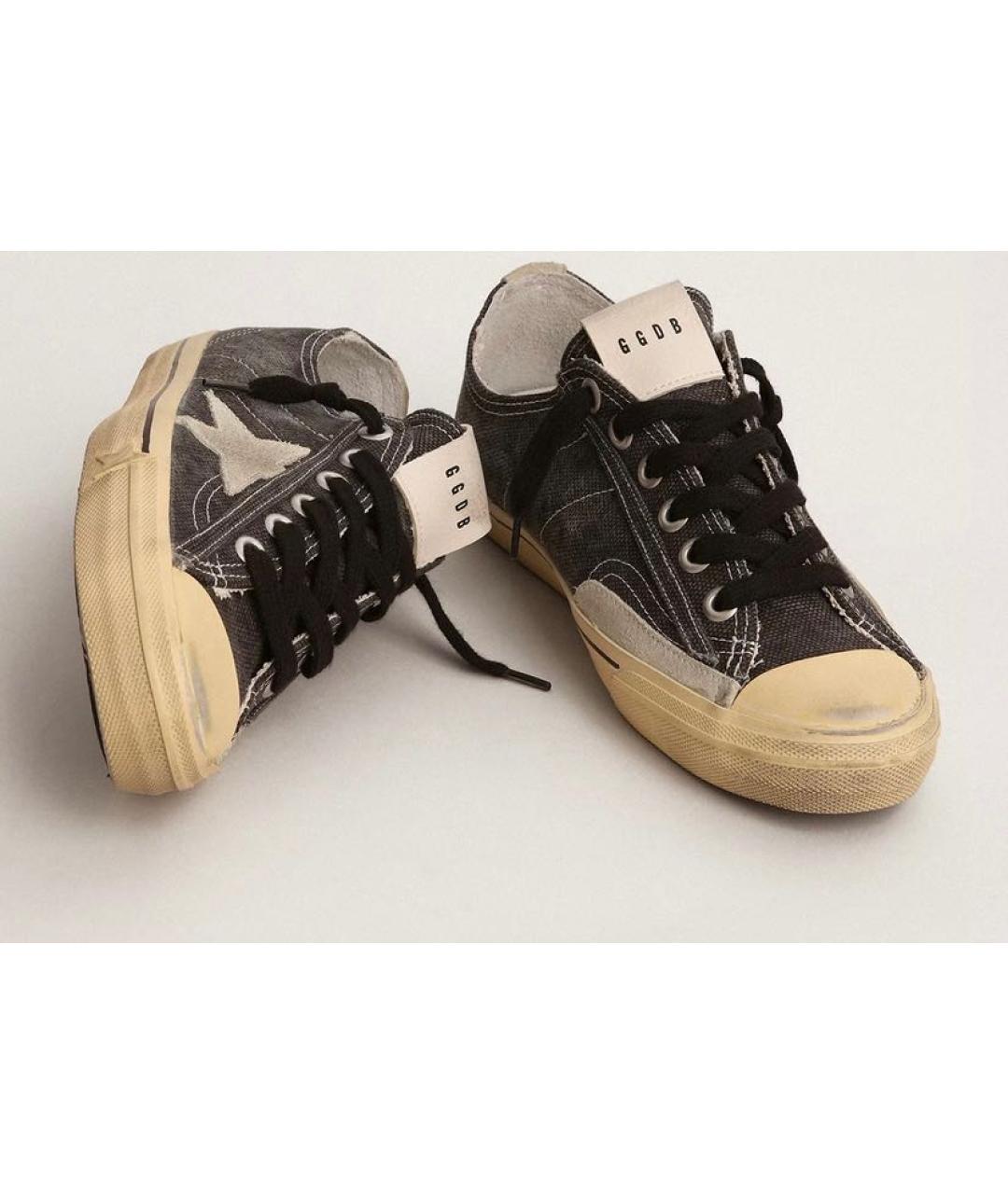 GOLDEN GOOSE DELUXE BRAND Черные текстильные кеды, фото 5