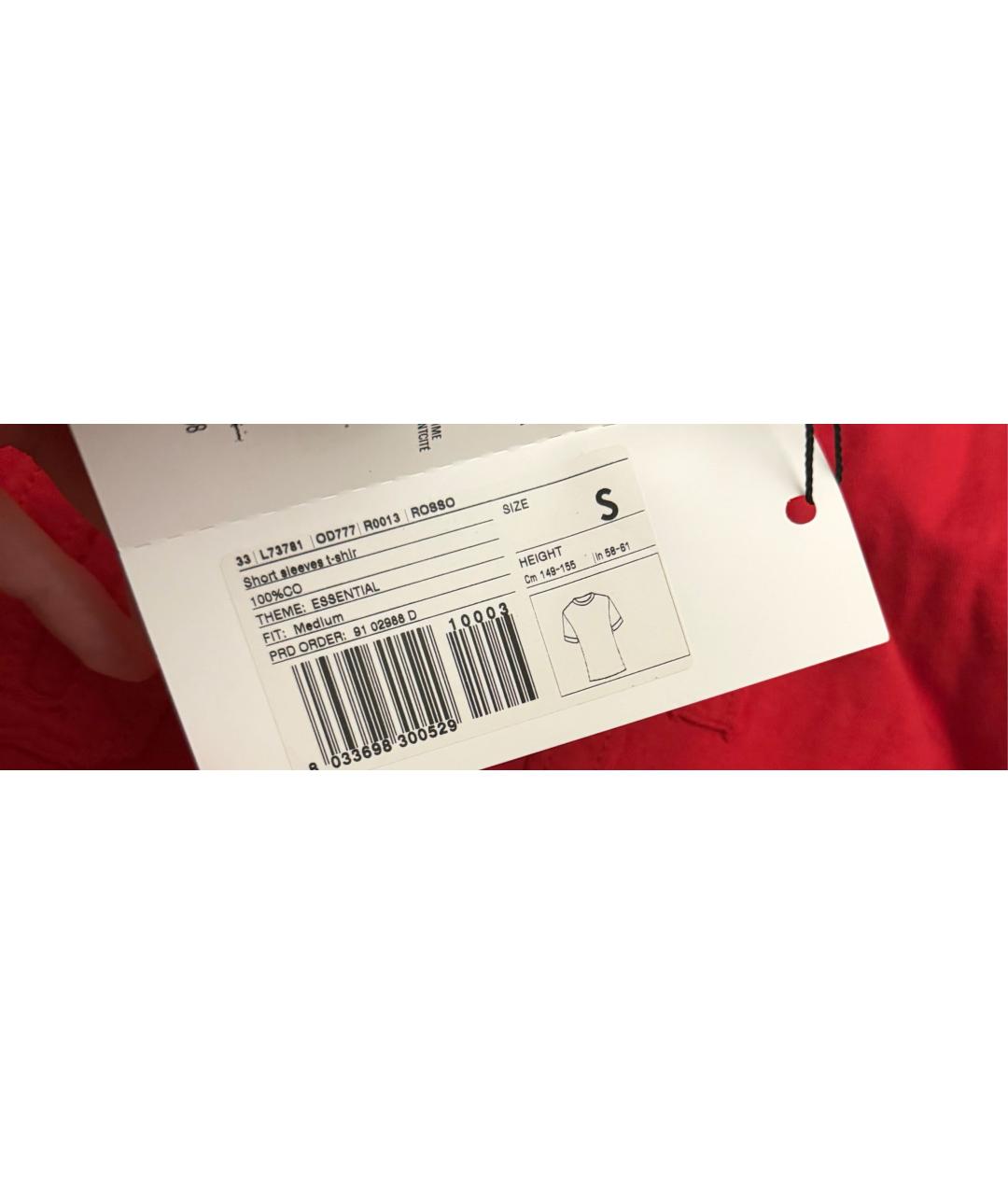 DOLCE & GABBANA KIDS Красная хлопковая детская футболка, фото 7