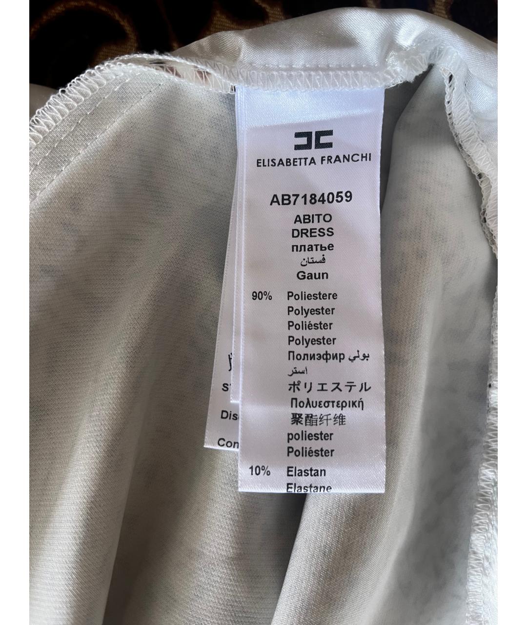 ELISABETTA FRANCHI Мульти полиэстеровое повседневное платье, фото 4