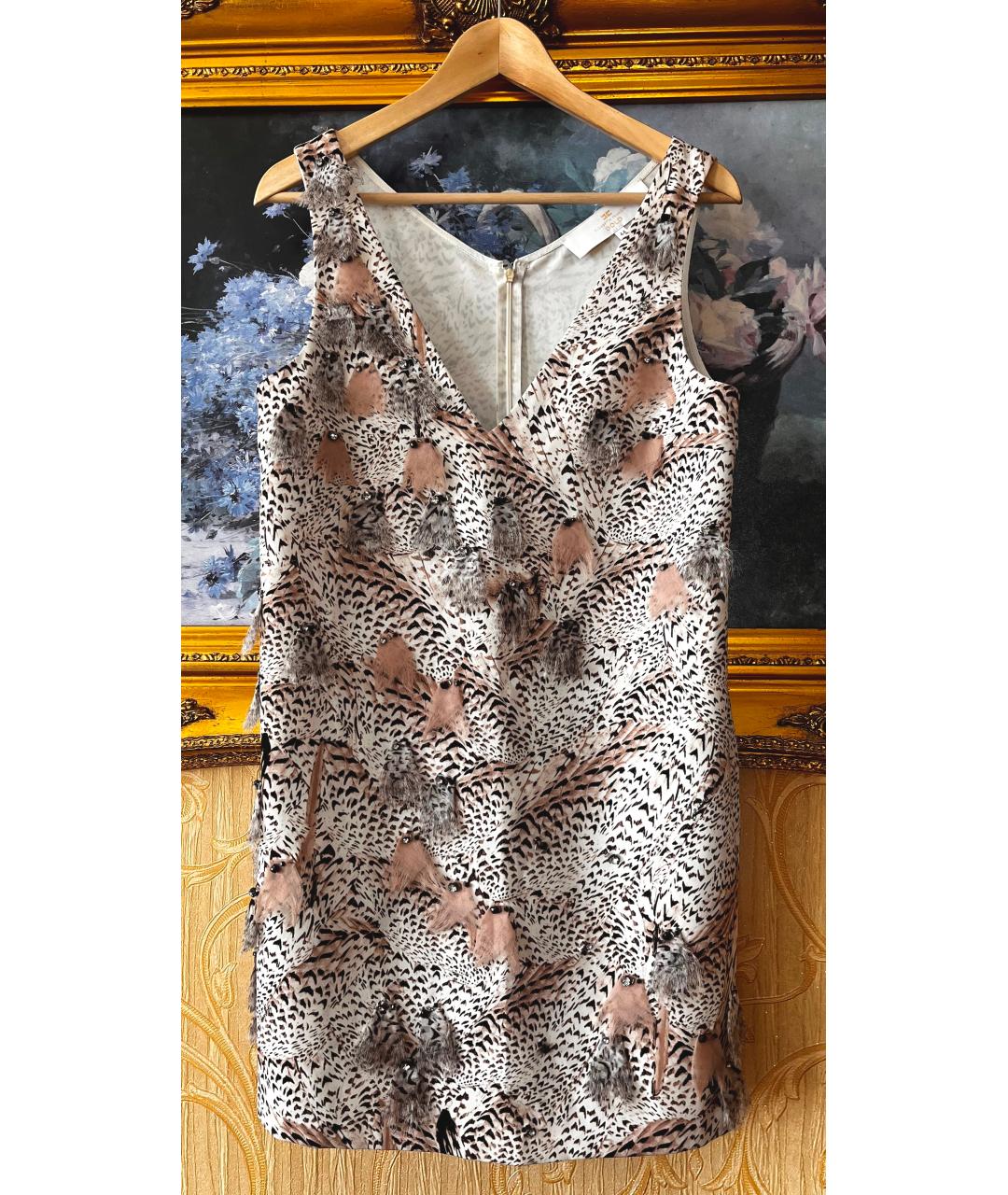 ELISABETTA FRANCHI Мульти полиэстеровое повседневное платье, фото 5