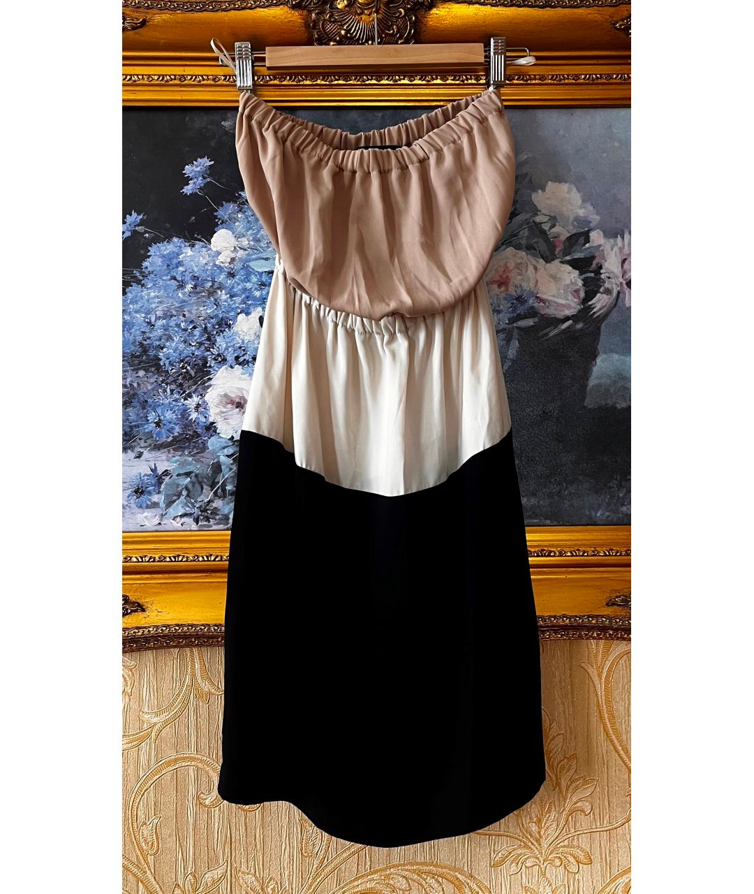 ELISABETTA FRANCHI Мульти полиэстеровое повседневное платье, фото 8