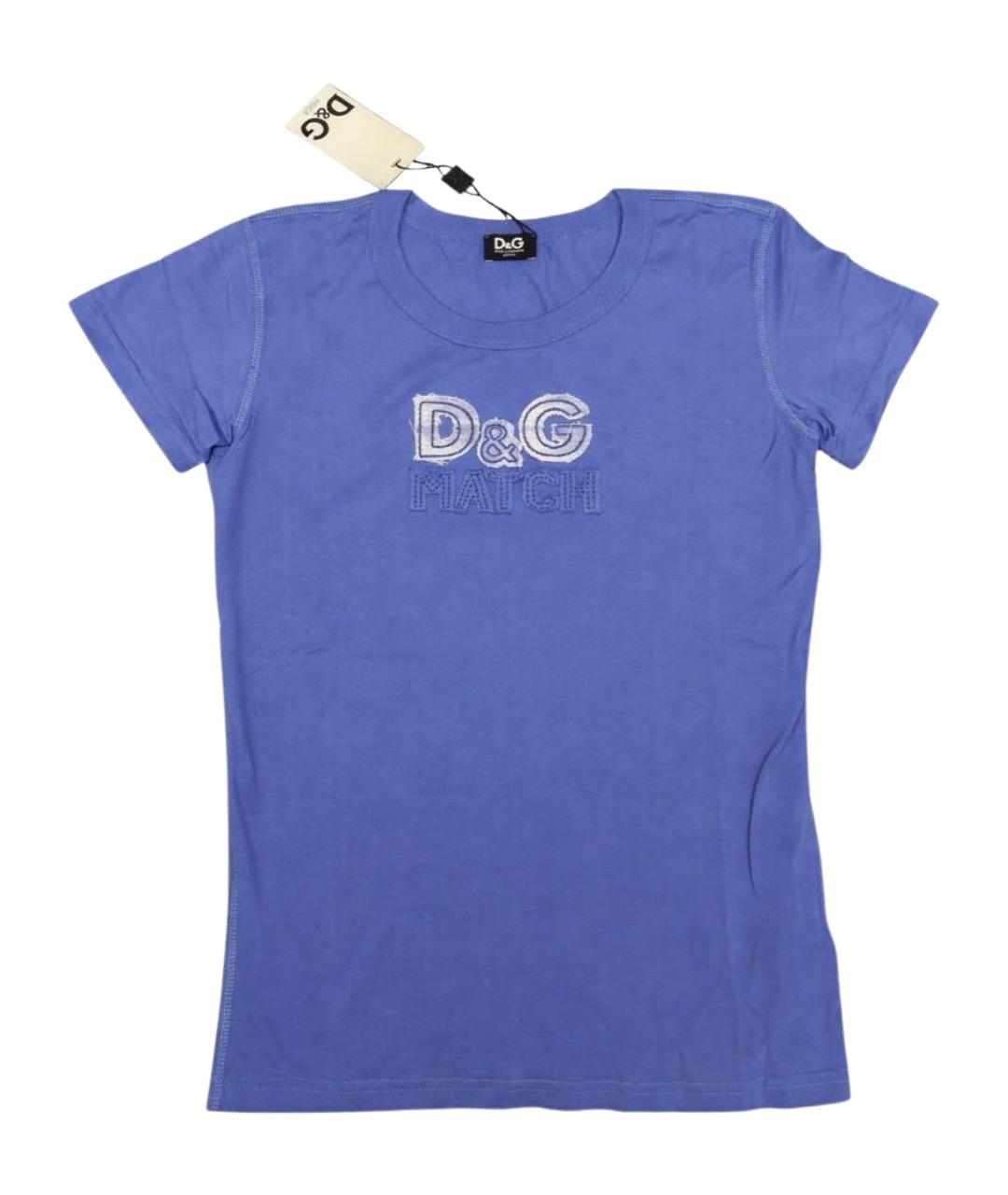 DOLCE & GABBANA KIDS Синяя хлопковая детская футболка, фото 1