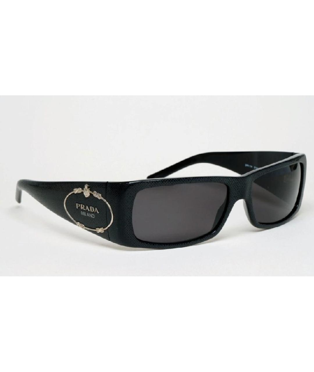 PRADA Антрацитовые пластиковые солнцезащитные очки, фото 8