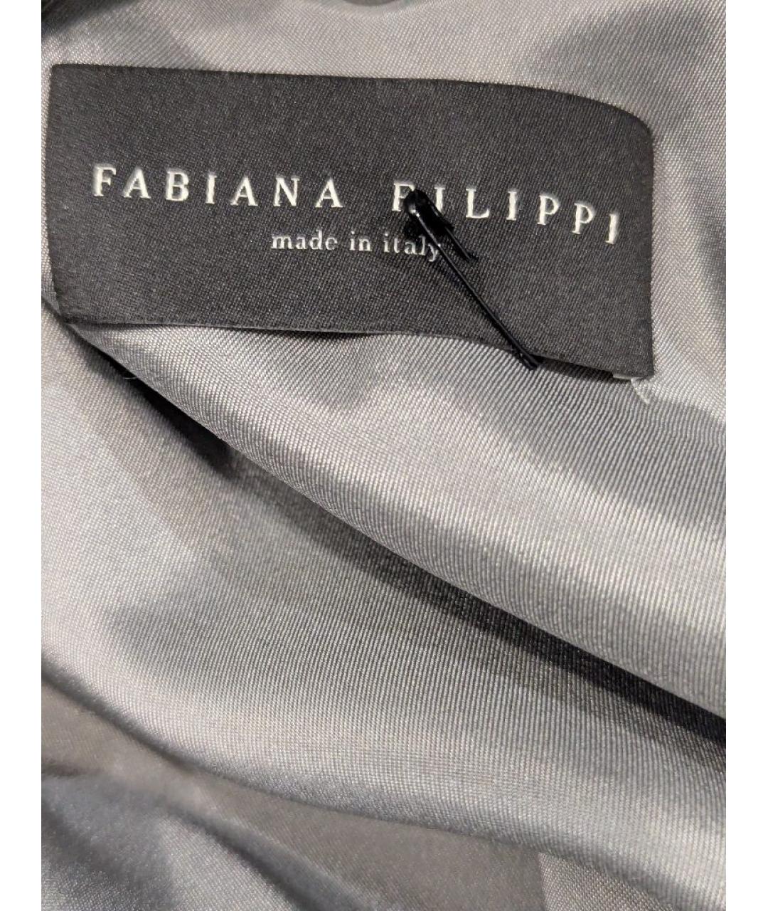 FABIANA FILIPPI Серый вискозный костюм с брюками, фото 3