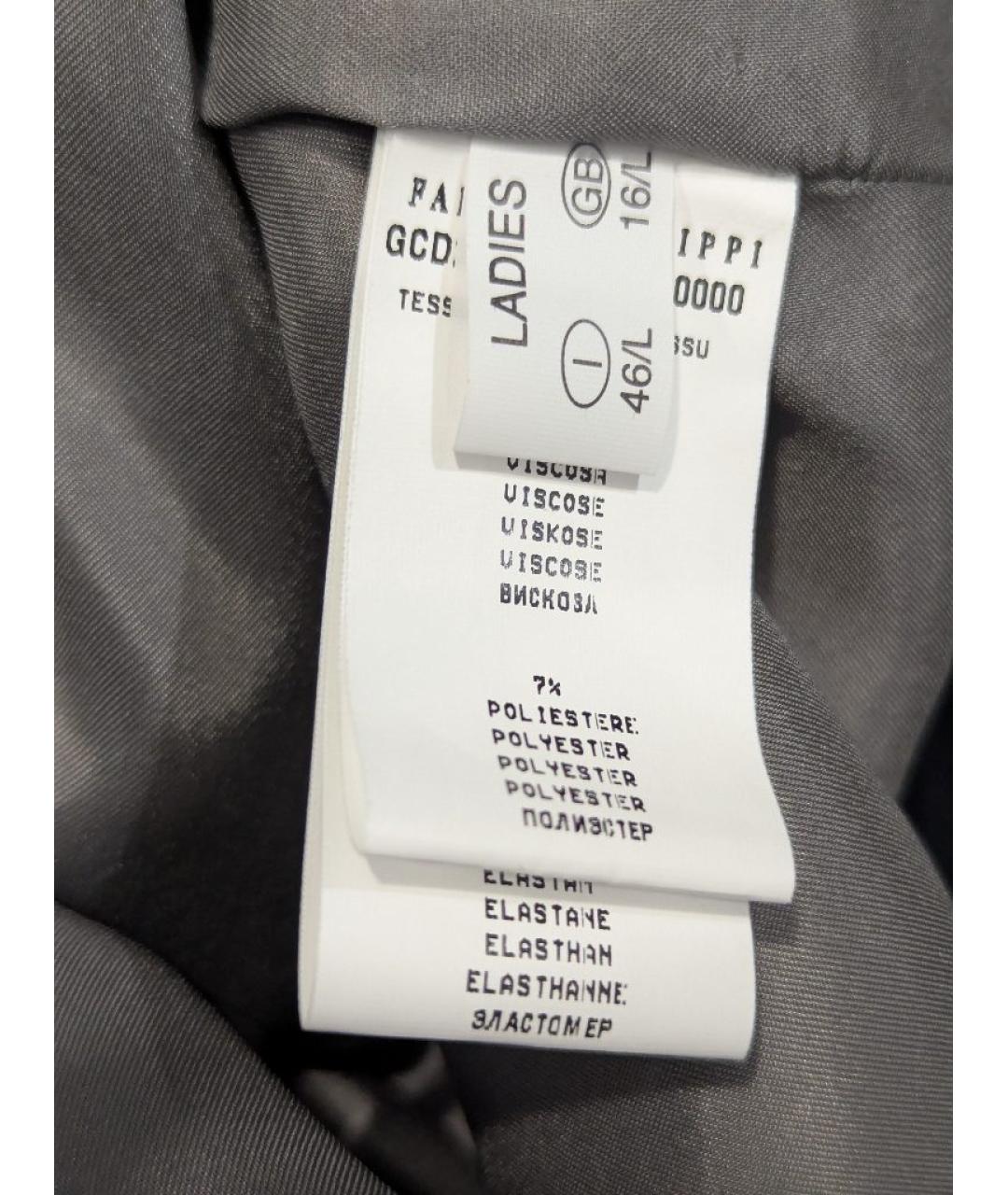 FABIANA FILIPPI Серый вискозный костюм с брюками, фото 9
