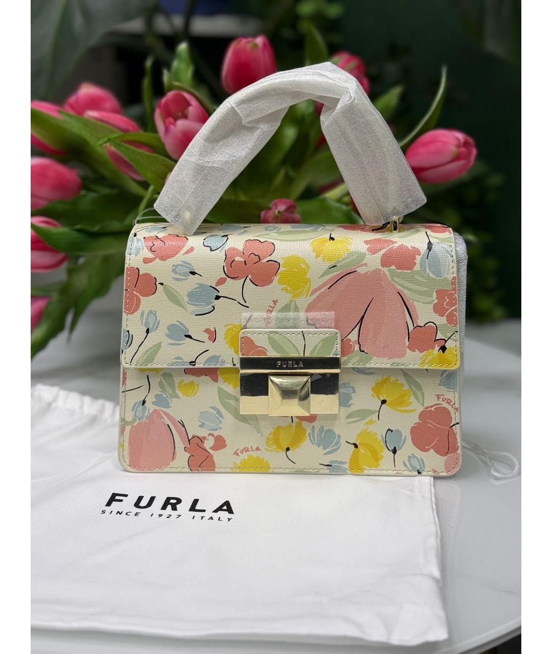 FURLA Мульти кожаная сумка с короткими ручками, фото 7