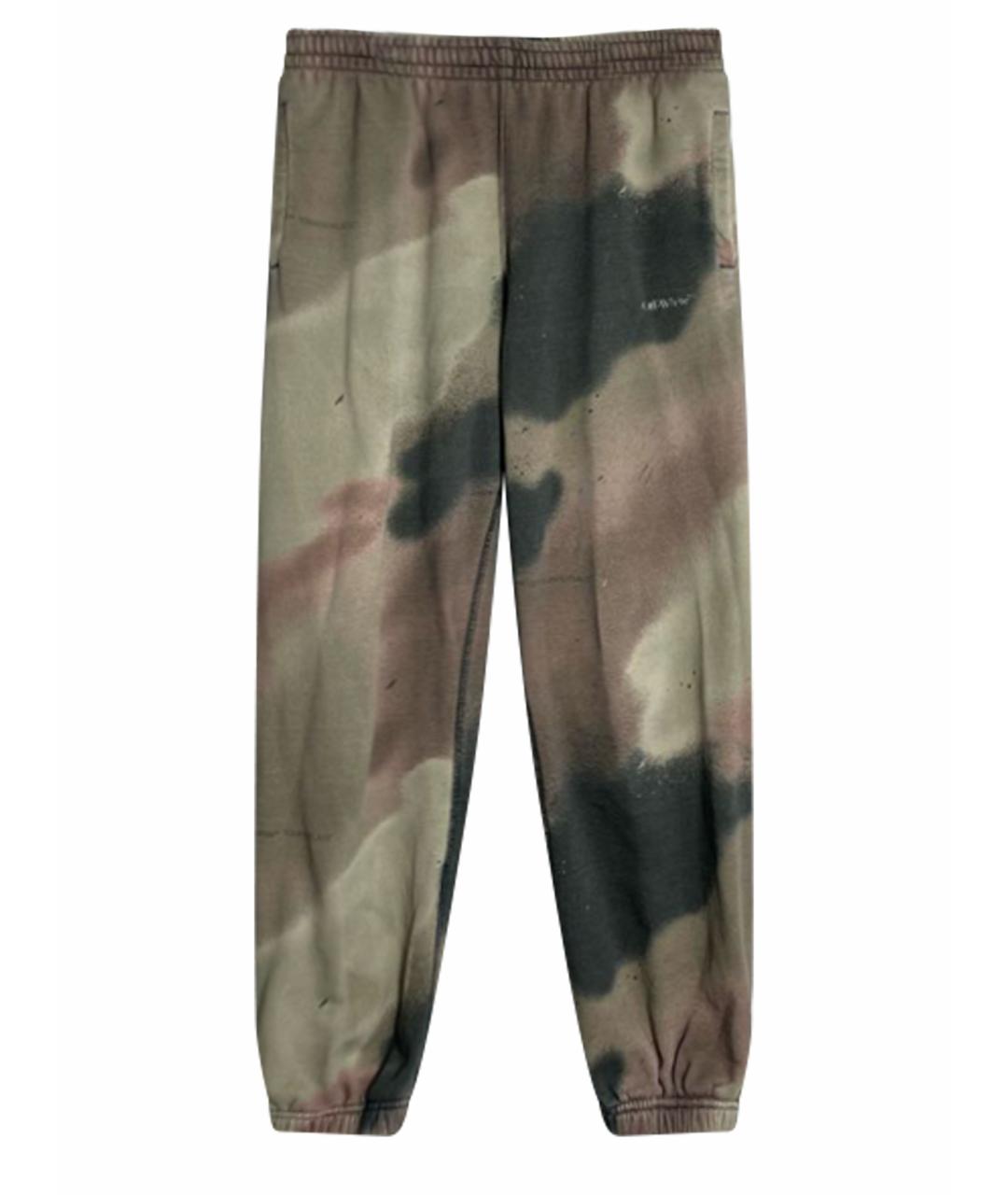 OFF-WHITE Мульти хлопковые повседневные брюки, фото 1