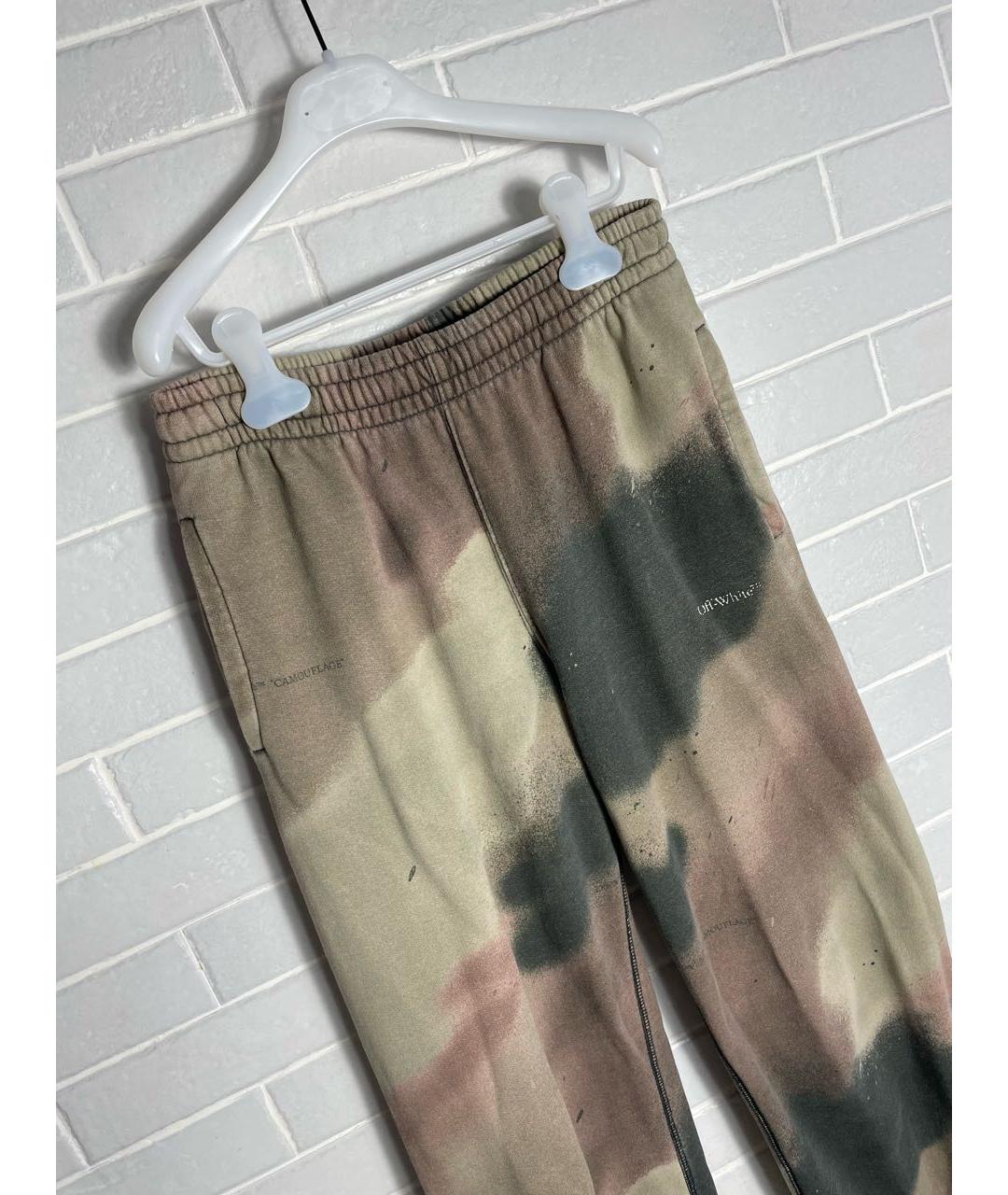 OFF-WHITE Мульти хлопковые повседневные брюки, фото 4