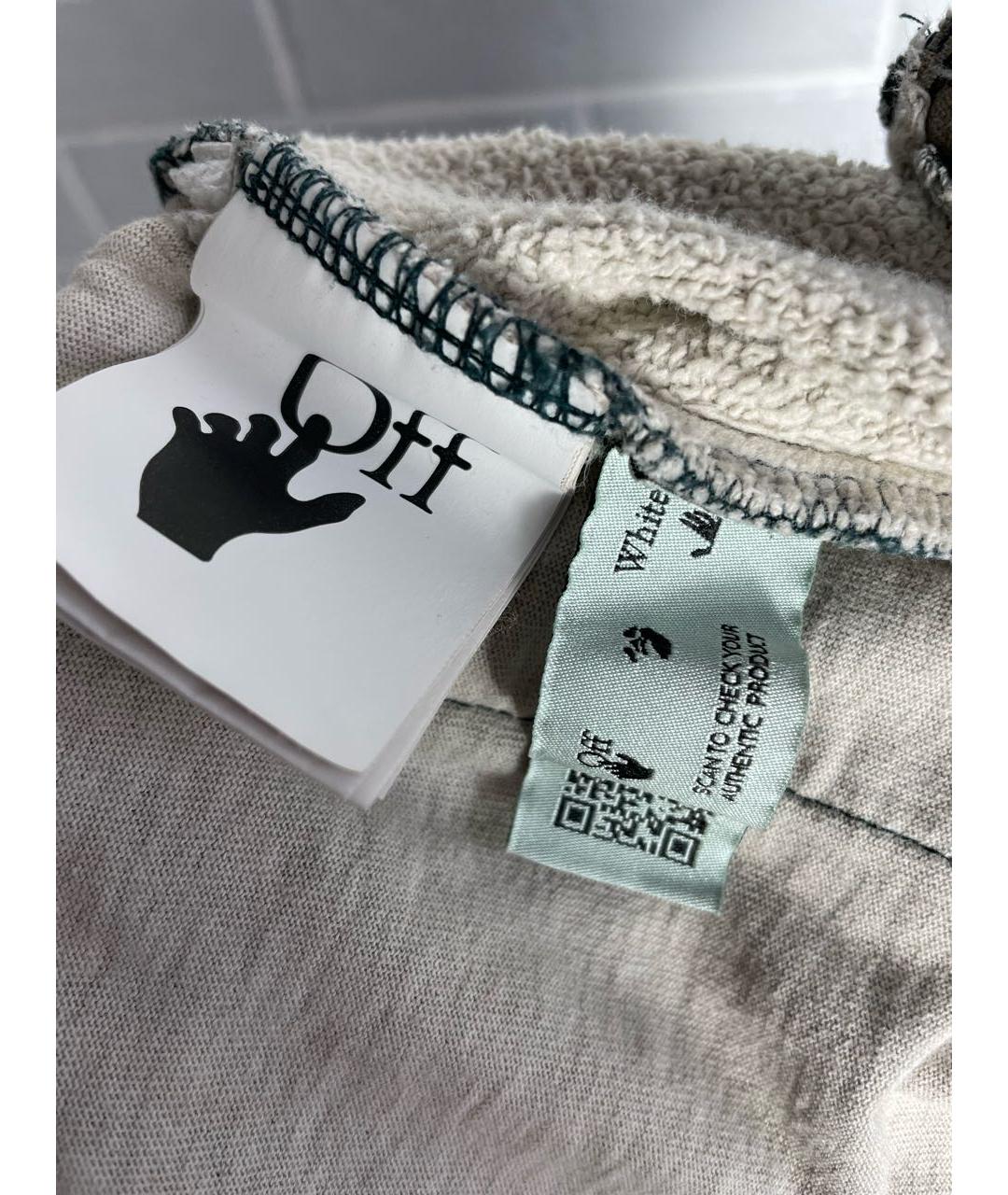 OFF-WHITE Мульти хлопковые повседневные брюки, фото 5