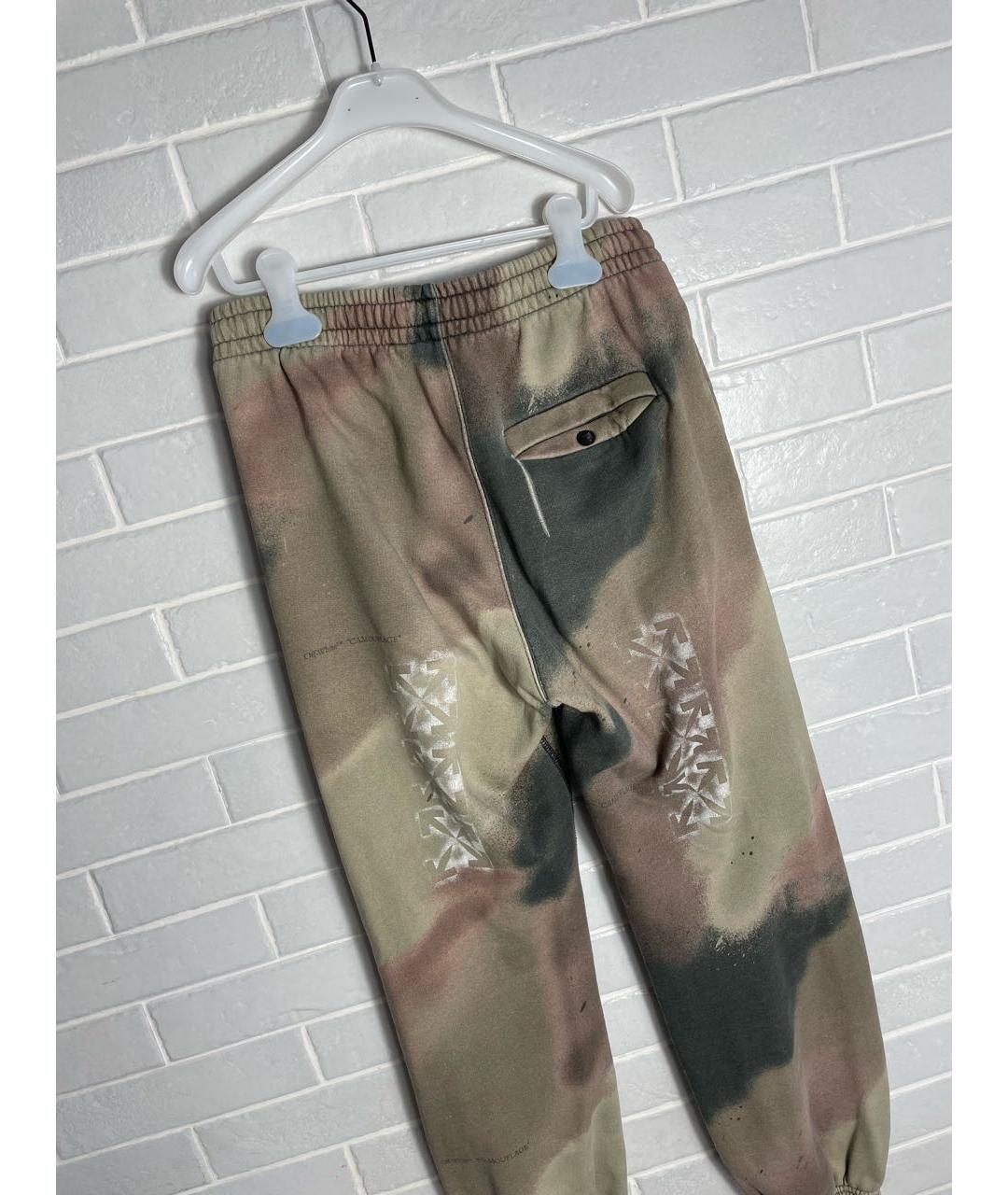 OFF-WHITE Мульти хлопковые повседневные брюки, фото 3