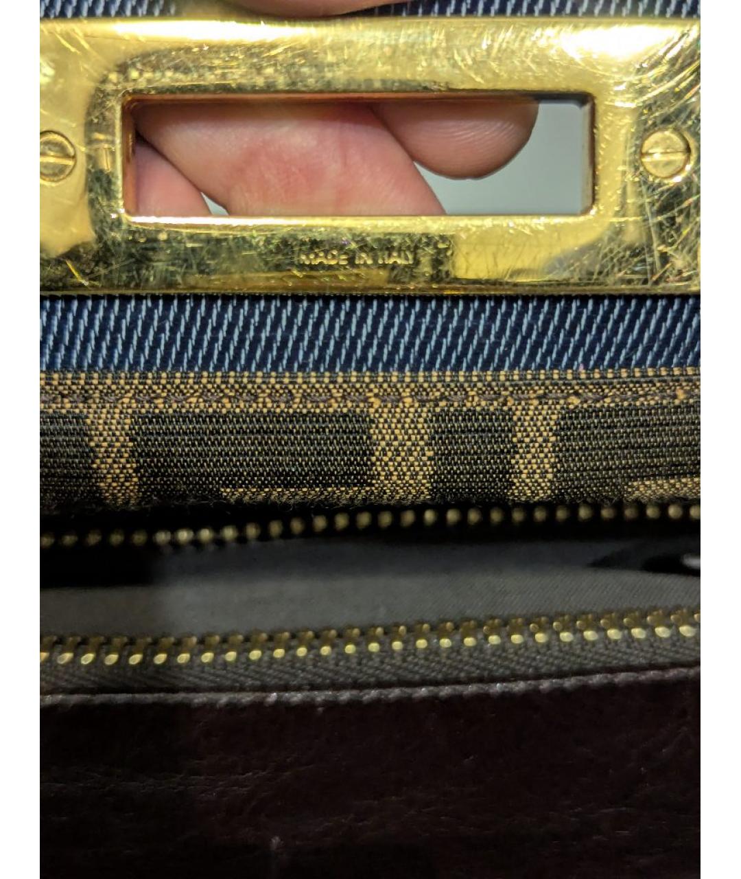 FENDI Синяя деним сумка с короткими ручками, фото 8