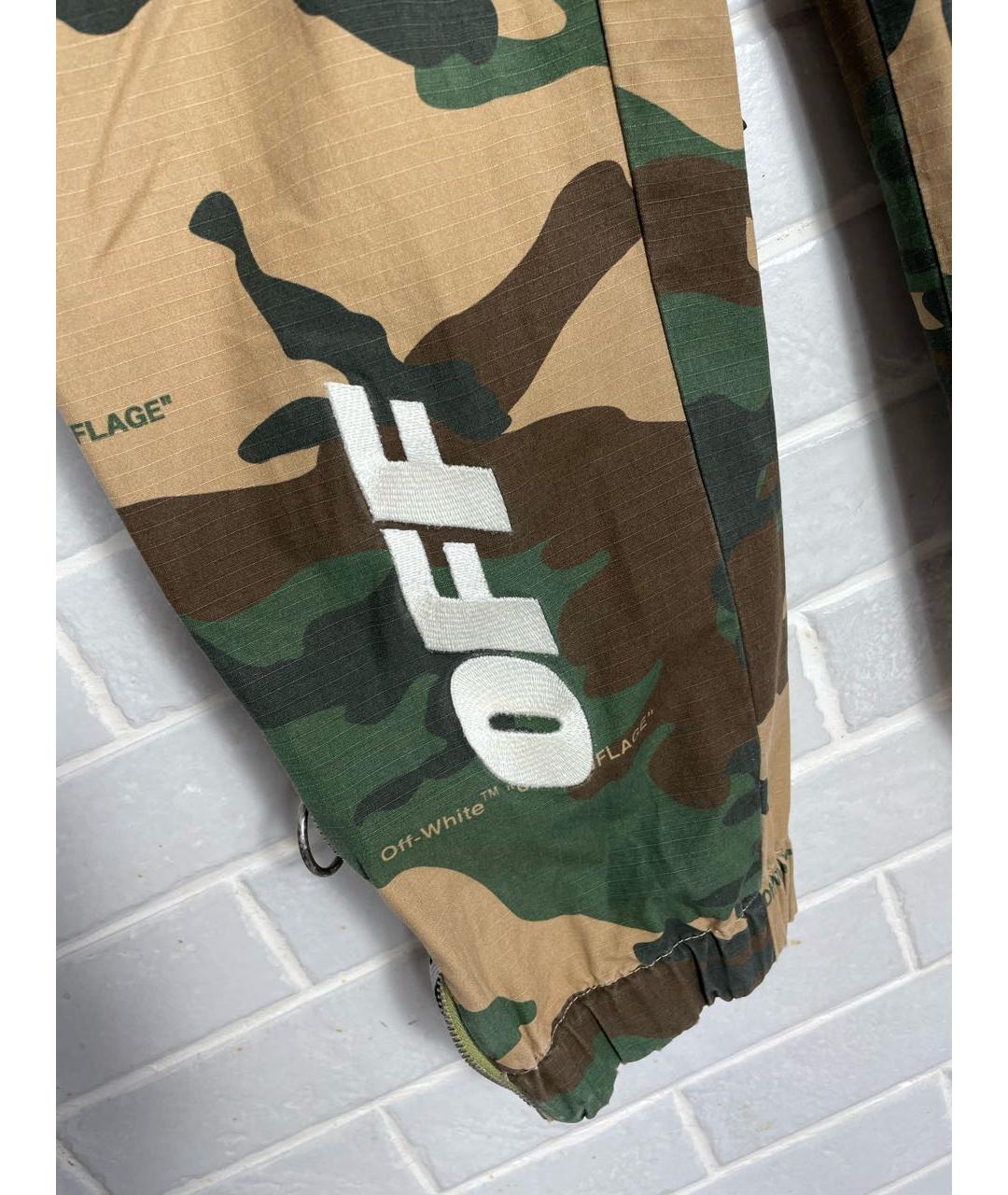 OFF-WHITE Мульти хлопковые повседневные брюки, фото 4