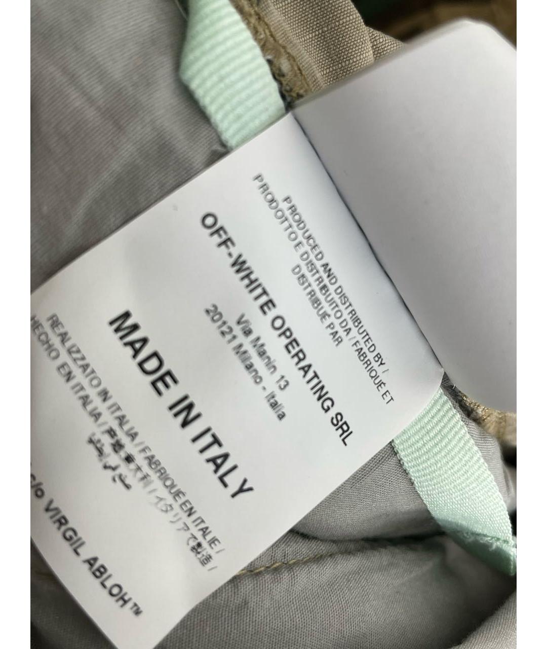 OFF-WHITE Мульти хлопковые повседневные брюки, фото 8