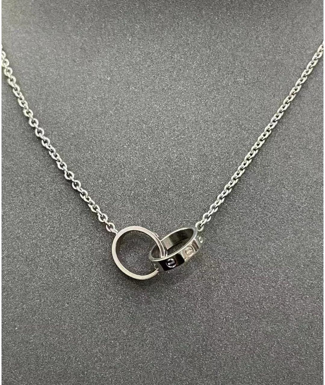 CARTIER Серебряное колье из белого золота, фото 5