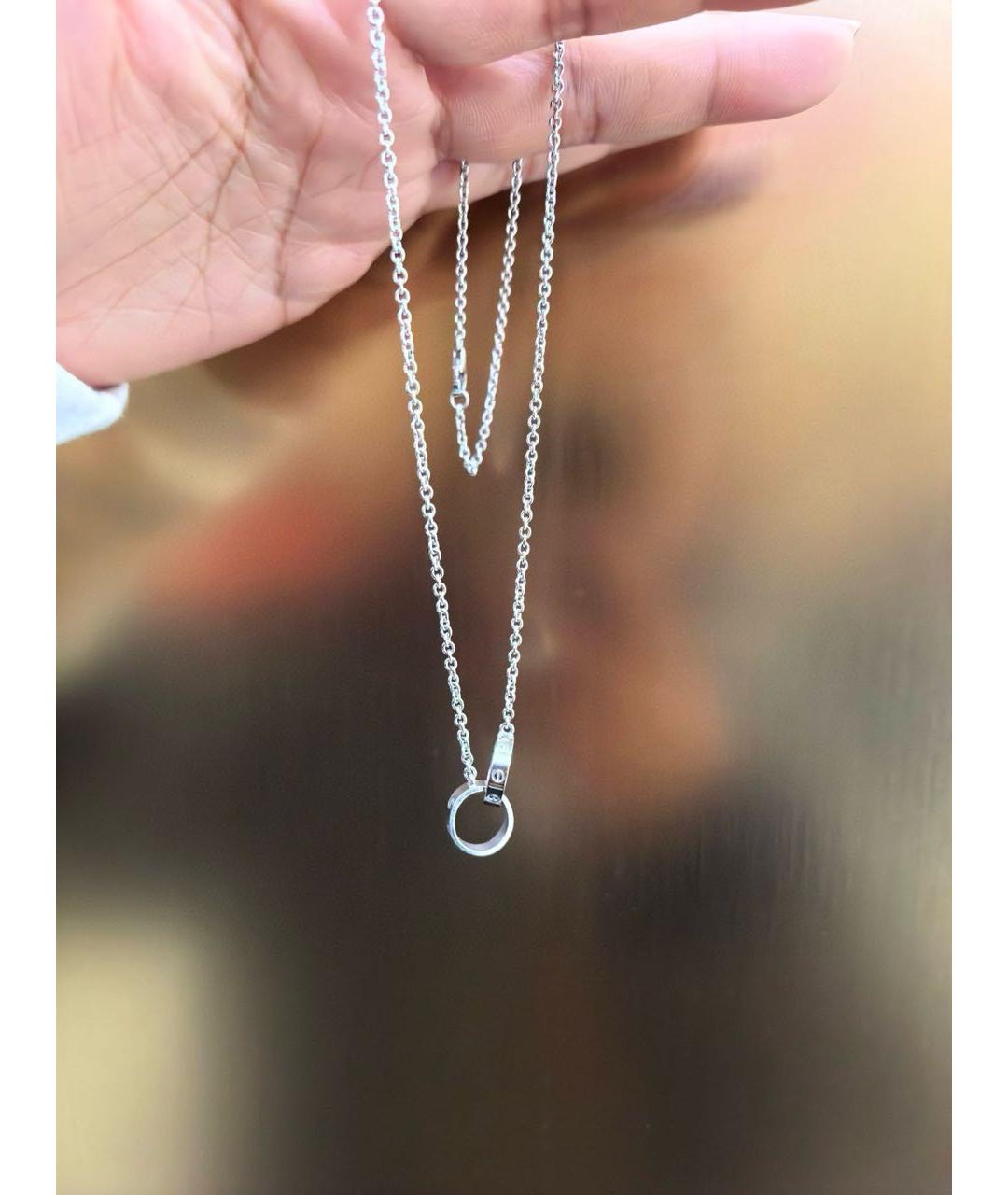 CARTIER Серебряное колье из белого золота, фото 7