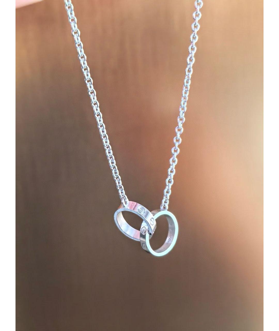 CARTIER Серебряное колье из белого золота, фото 6