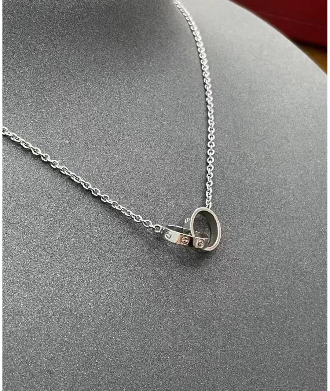 CARTIER Серебряное колье из белого золота, фото 3