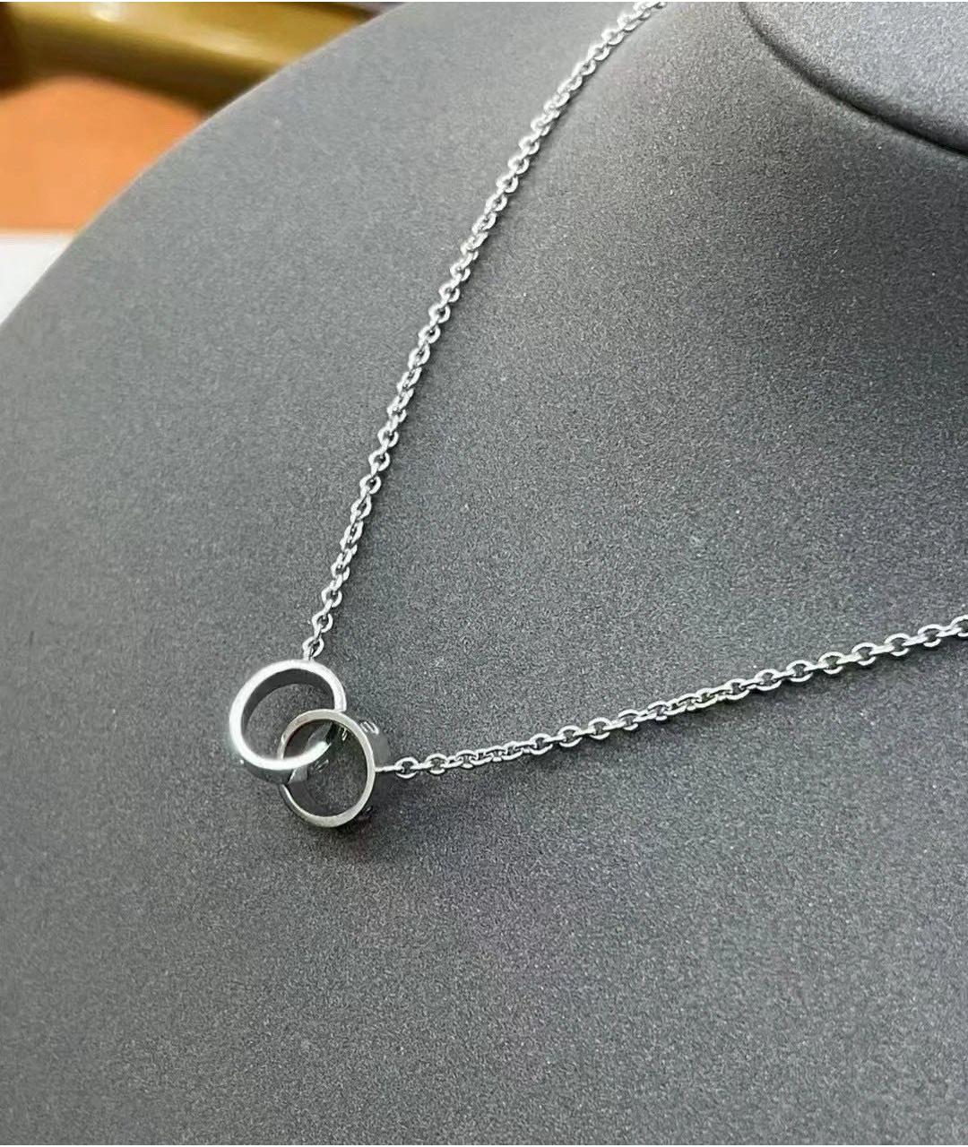 CARTIER Серебряное колье из белого золота, фото 4