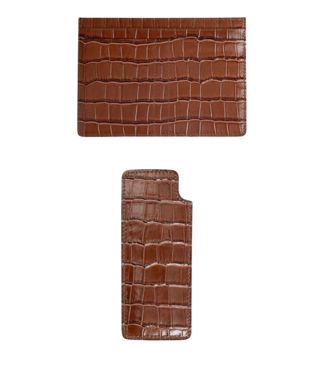 12 STOREEZ Коричневый кожаный кардхолдер, фото 1