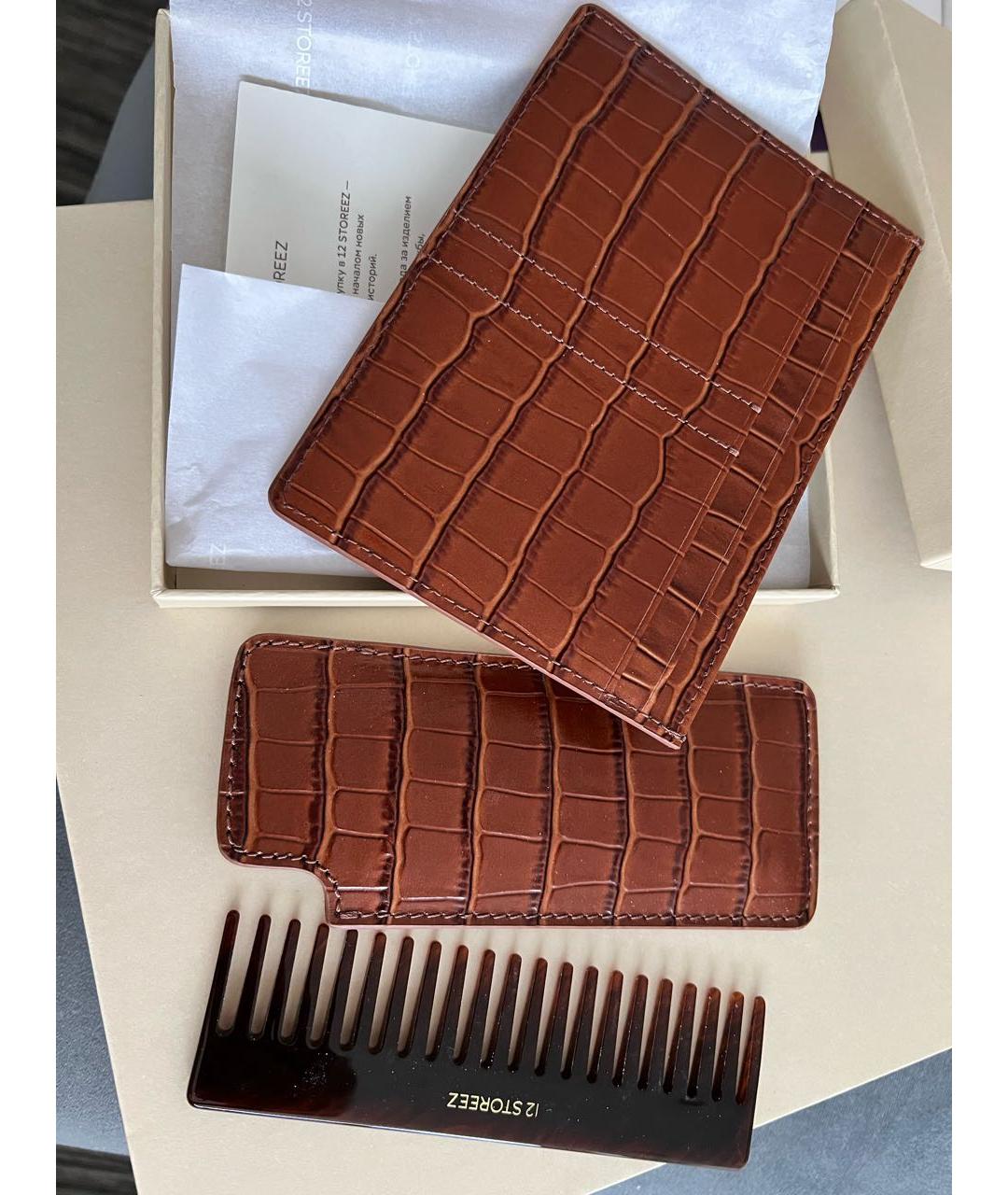 12 STOREEZ Коричневый кожаный кардхолдер, фото 4