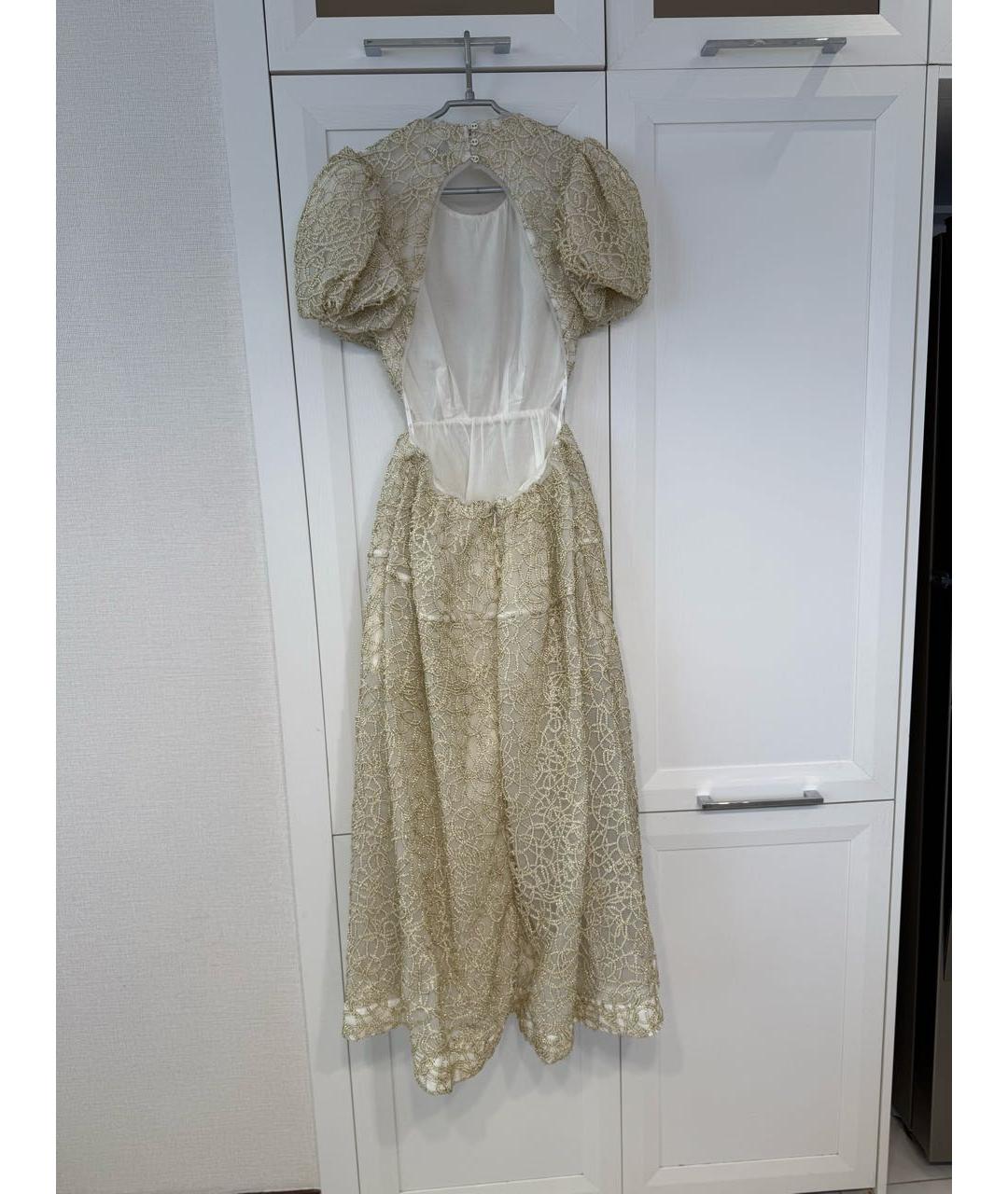 AJE Золотое полиэстеровое вечернее платье, фото 2