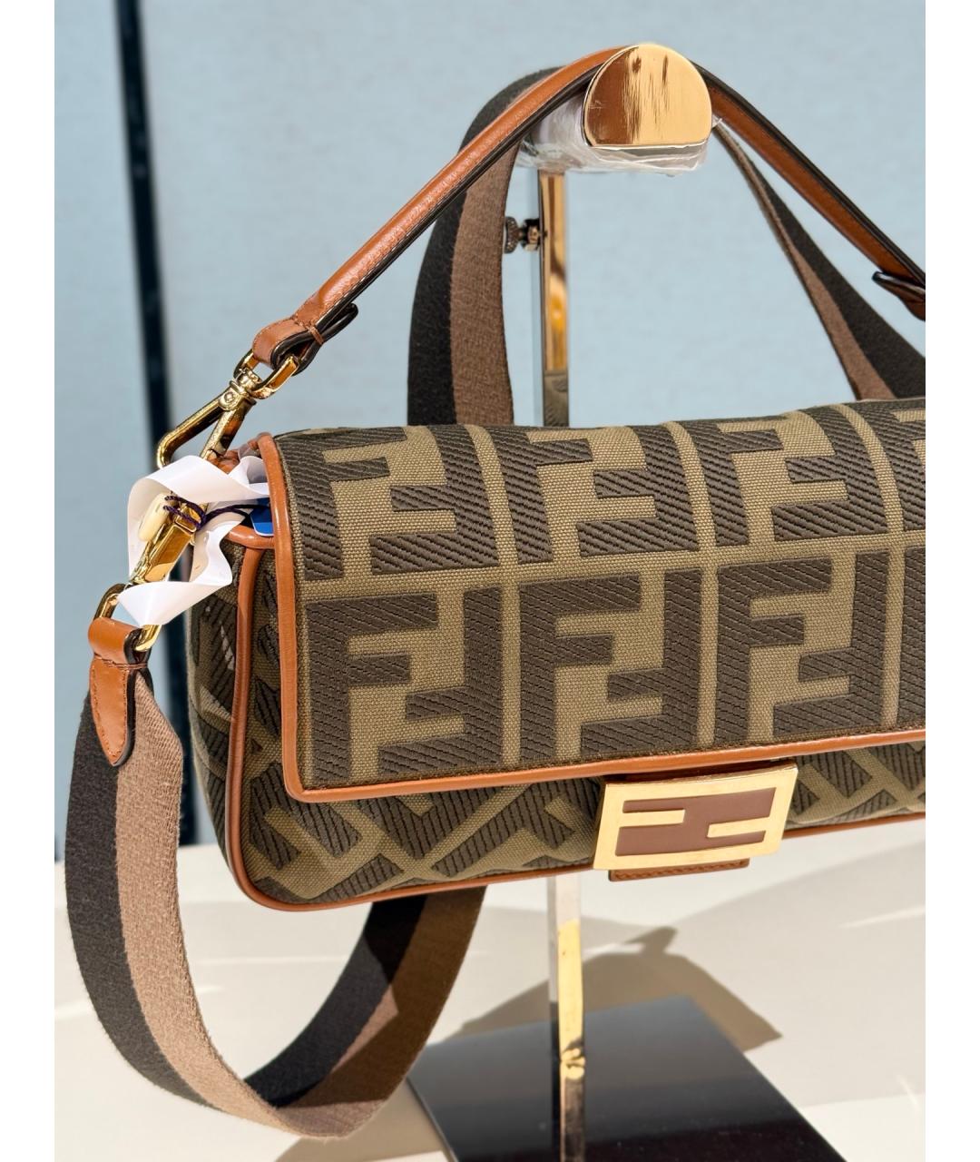 FENDI Коричневая сумка через плечо, фото 3