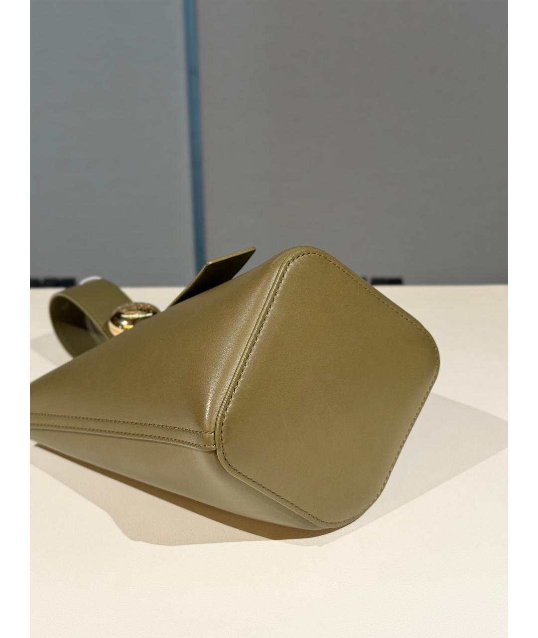 LOEWE Хаки кожаная сумка тоут, фото 7