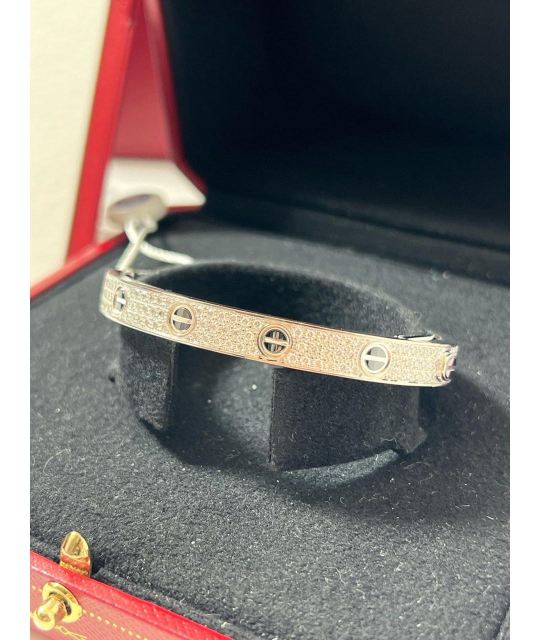 CARTIER Серебрянный браслет из белого золота, фото 4