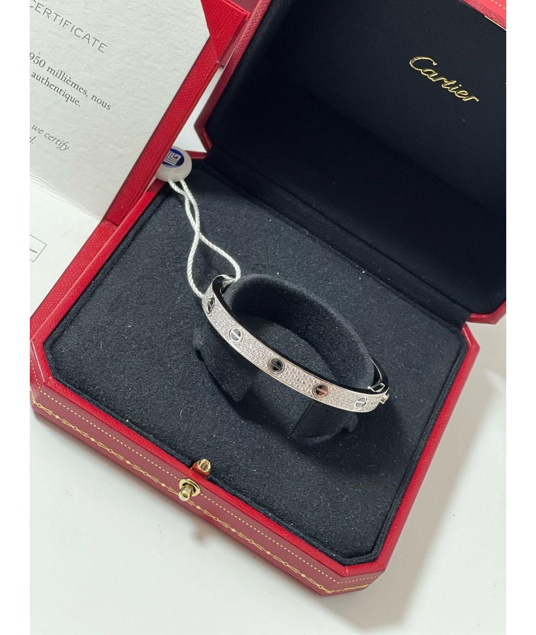 CARTIER Серебрянный браслет из белого золота, фото 3