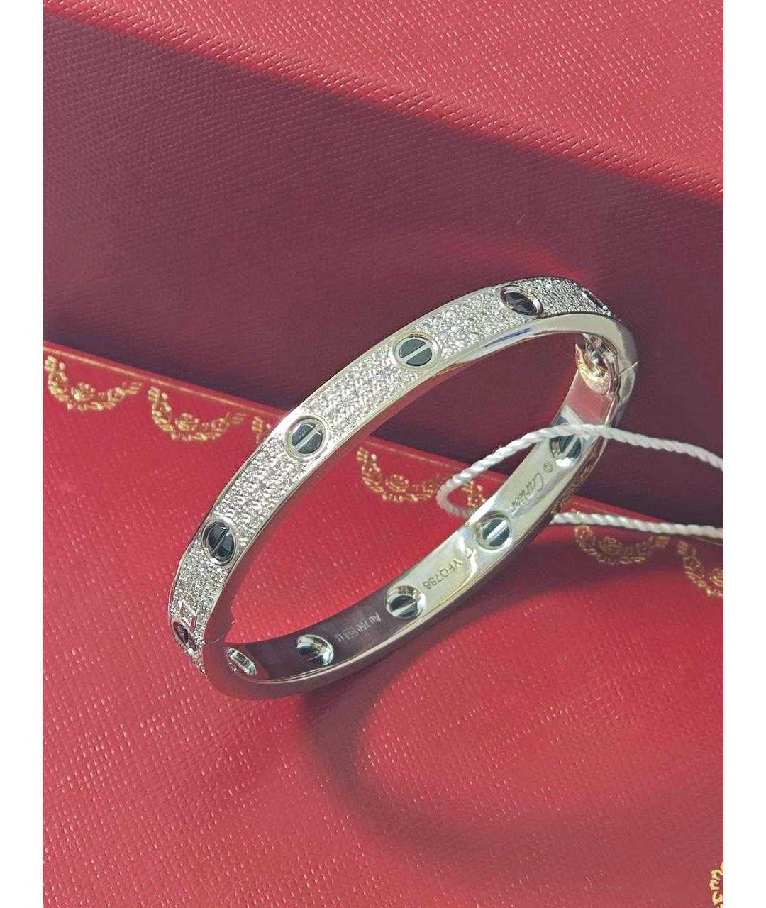 CARTIER Серебрянный браслет из белого золота, фото 6