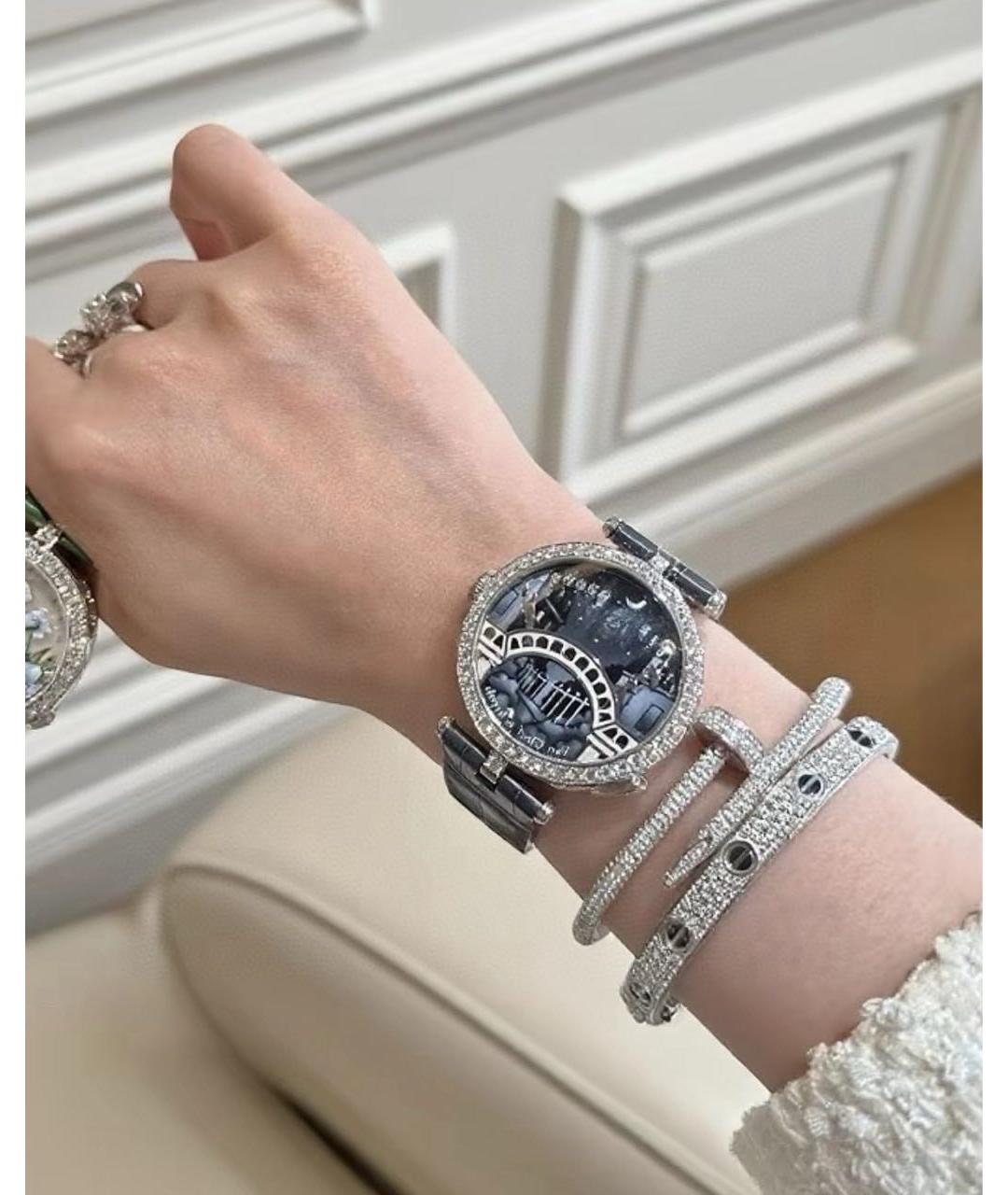 CARTIER Серебрянный браслет из белого золота, фото 5