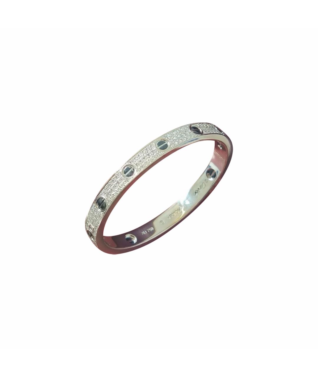 CARTIER Серебрянный браслет из белого золота, фото 1