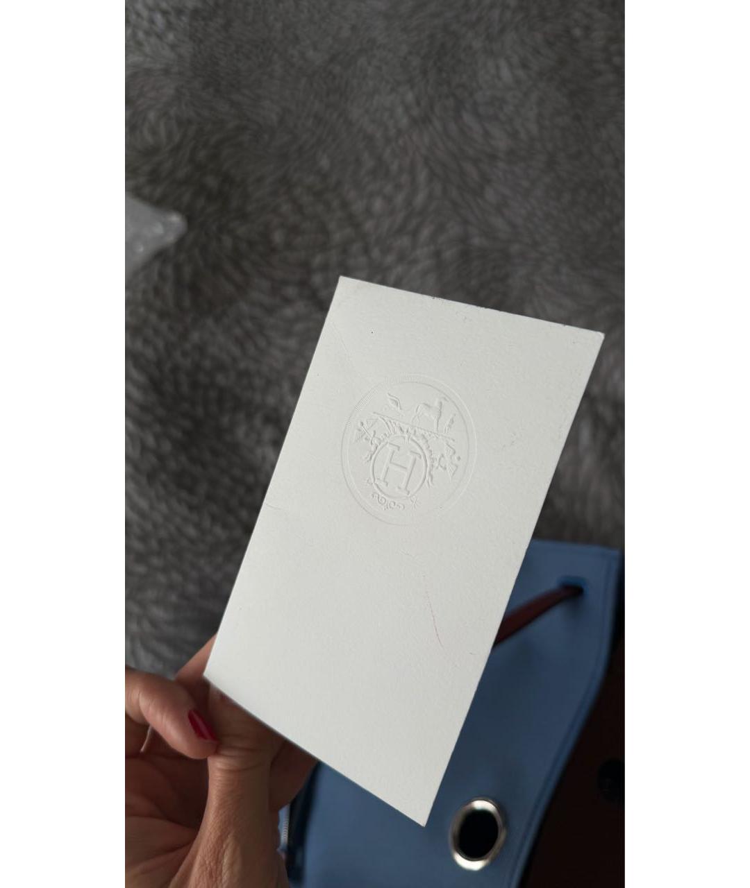 HERMES Синяя тканевая сумка через плечо, фото 8