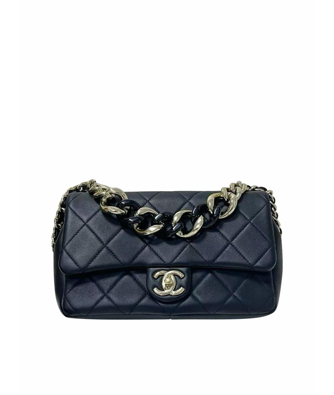 CHANEL Черная кожаная сумка через плечо, фото 1