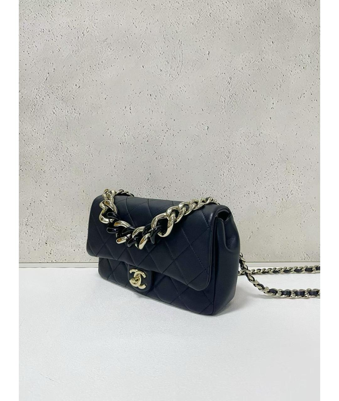 CHANEL Черная кожаная сумка через плечо, фото 3