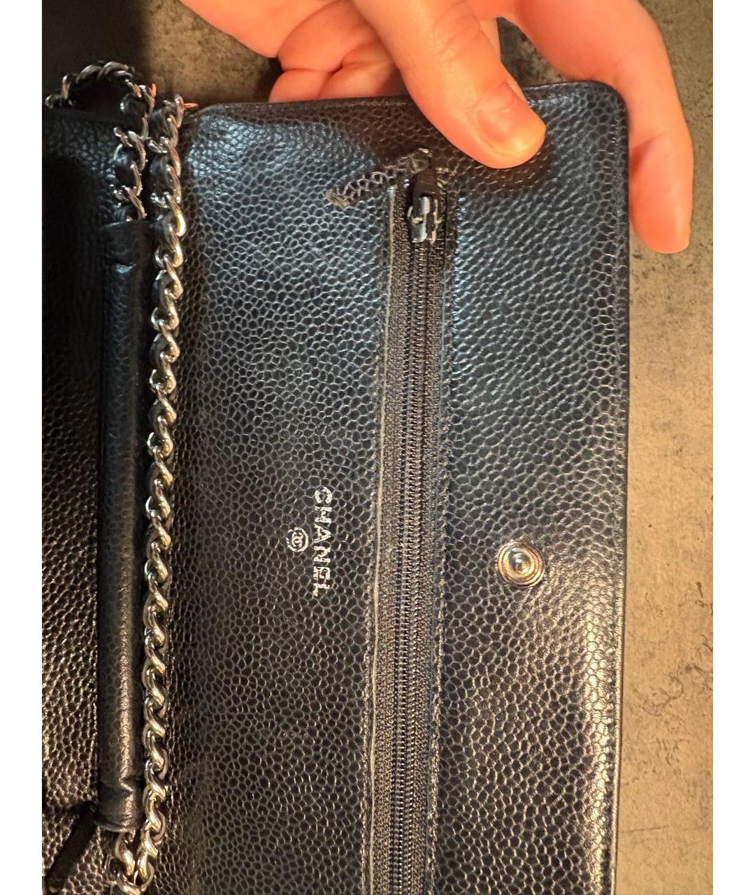 CHANEL Черная кожаная сумка через плечо, фото 5