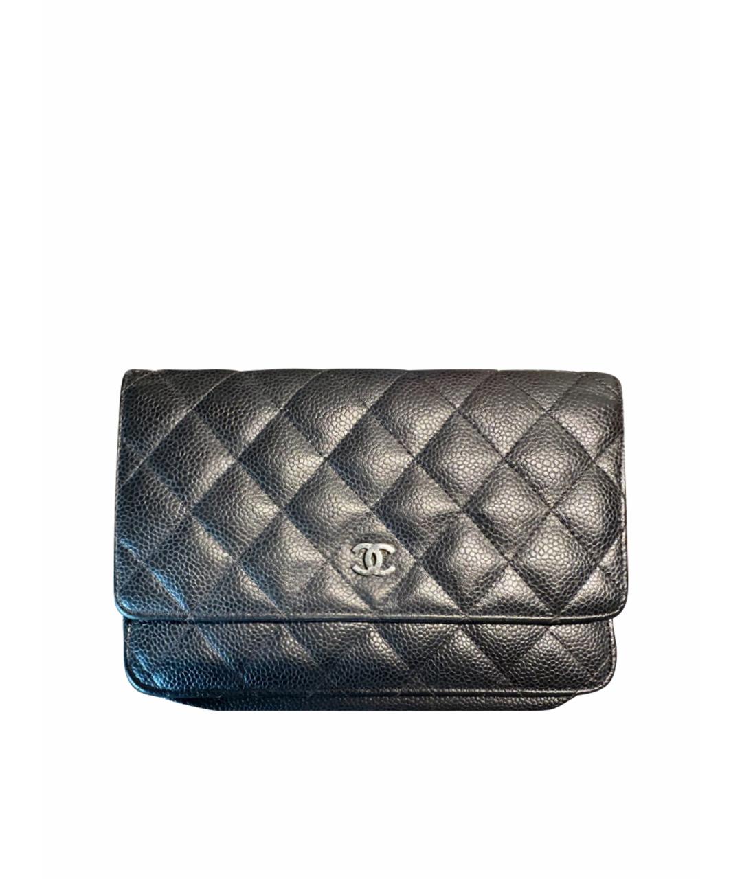 CHANEL Черная кожаная сумка через плечо, фото 1