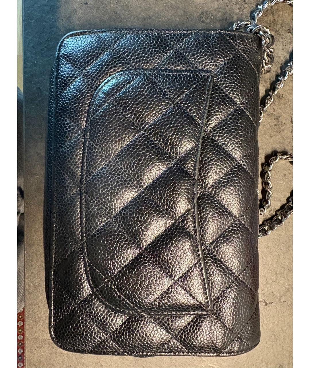 CHANEL Черная кожаная сумка через плечо, фото 3