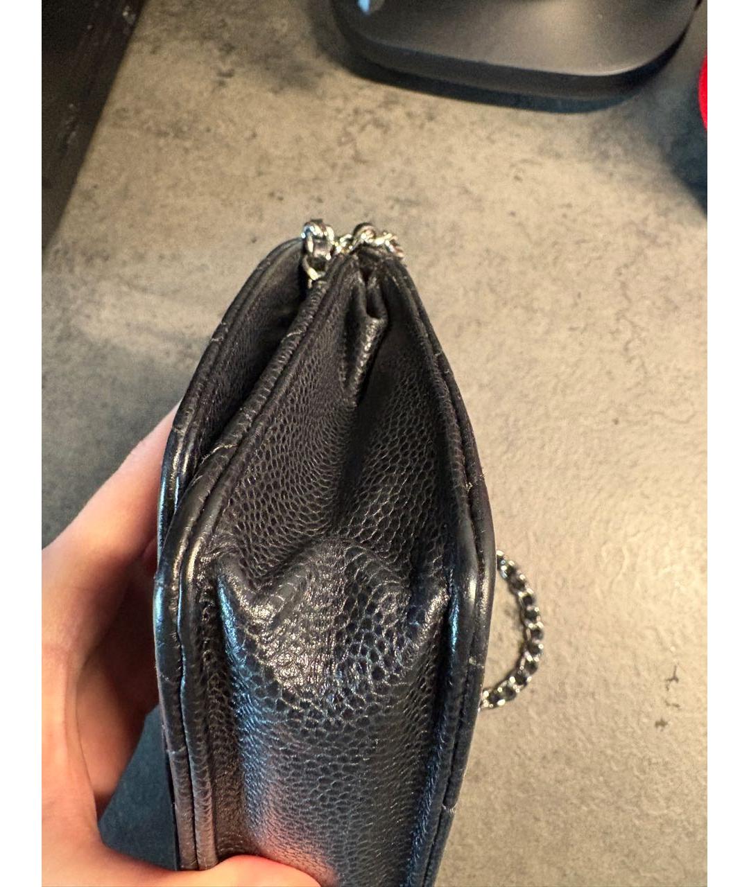 CHANEL Черная кожаная сумка через плечо, фото 2