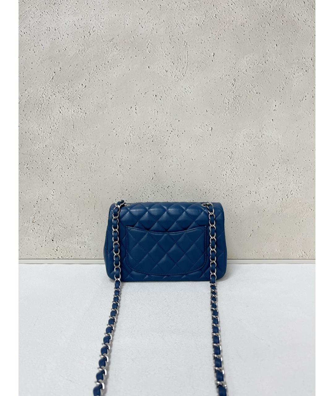 CHANEL Синяя кожаная сумка через плечо, фото 2