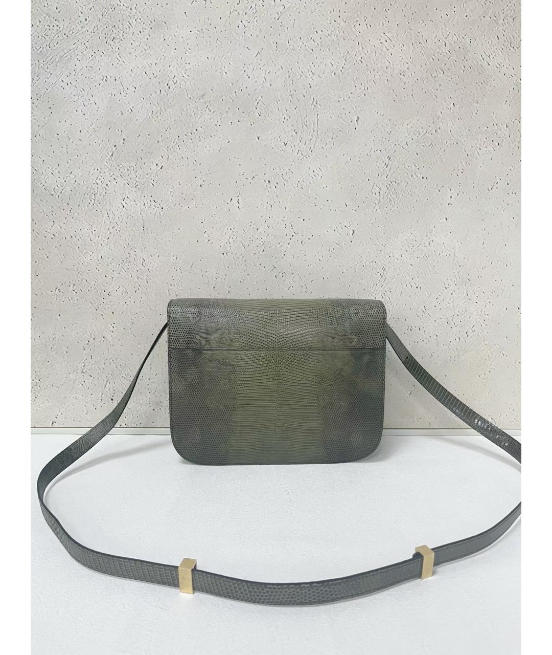 CELINE Серая сумка через плечо из экзотической кожи, фото 2