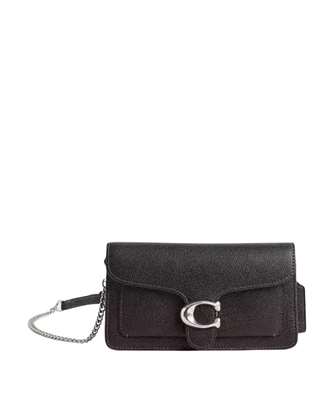 COACH Черная кожаная сумка через плечо, фото 1