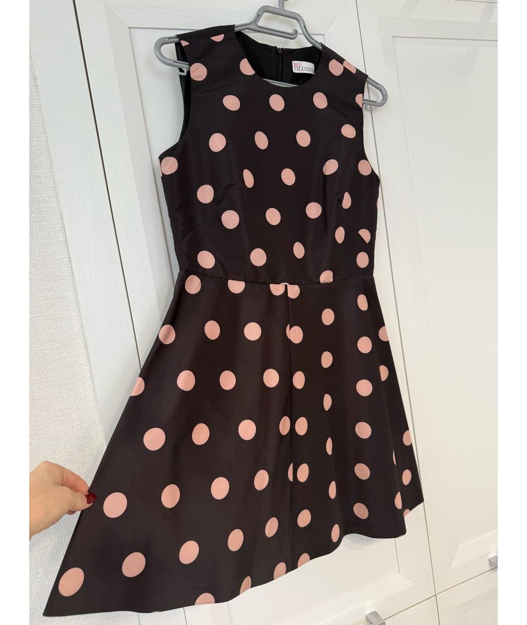 RED VALENTINO Черное полиэстеровое коктейльное платье, фото 3